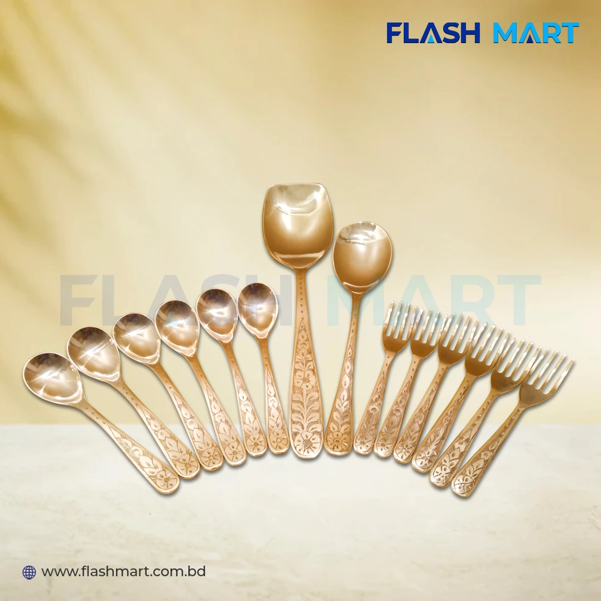 Brass Design Spoon Combo Set