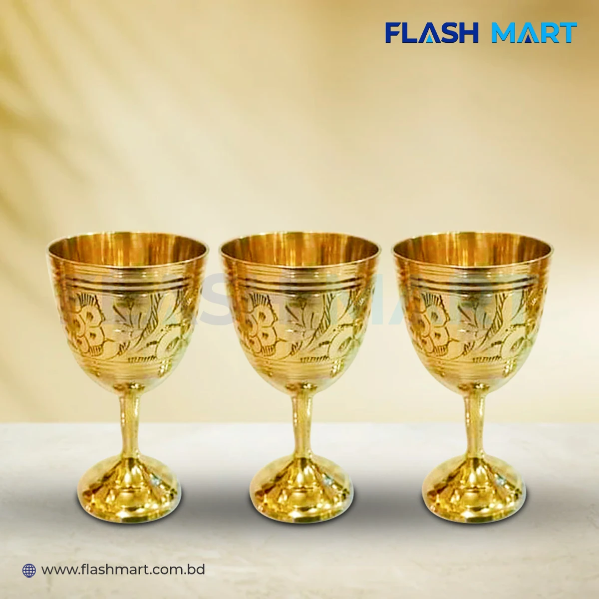 Design Brass Juice Glass Set