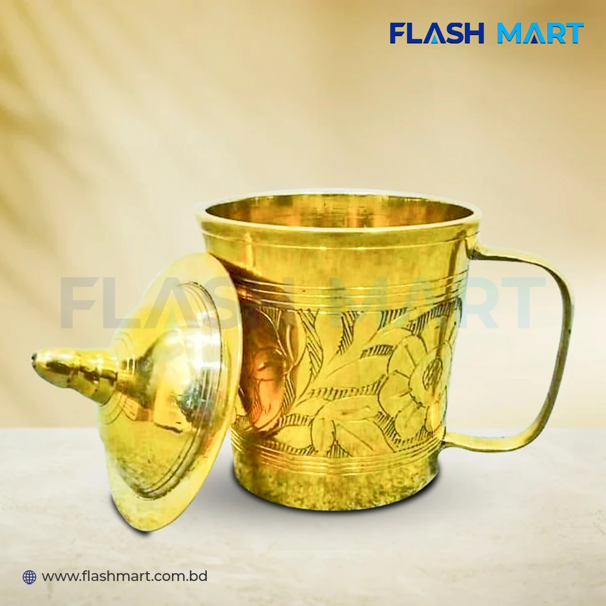 Large brass mug and Cover